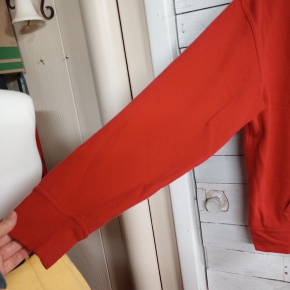 Mens North Face Hoodie Sweatshirt Pullover Size Medium Red Front Logo, Hooded - Picture 4 of 8